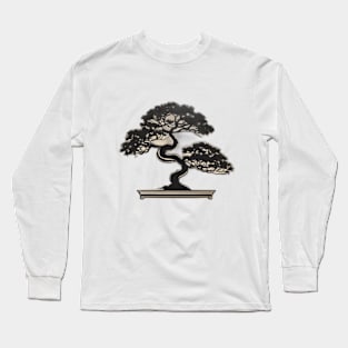 Elegant Metallic Bonsai Tree Art No. 564 Long Sleeve T-Shirt